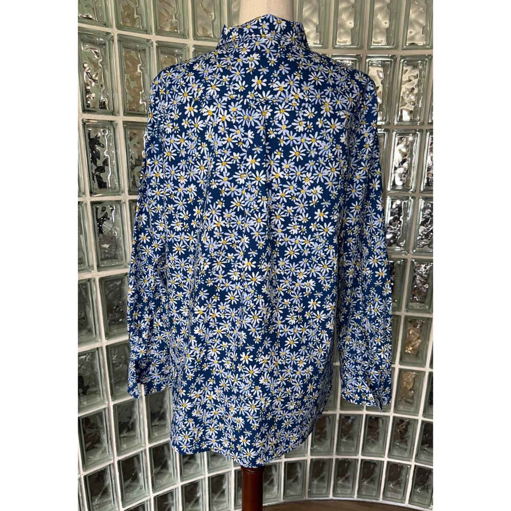 Tyler Boe Daisy Print Long Sleeve Popover Top - size Large - OC - Picture 3 of 9